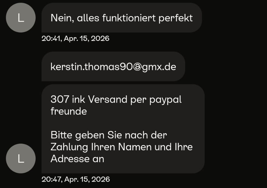Beispiel: Verkäufer-Scam (2)