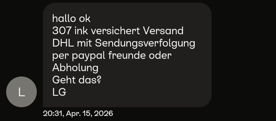 Beispiel: Verkäufer-Scam (1)